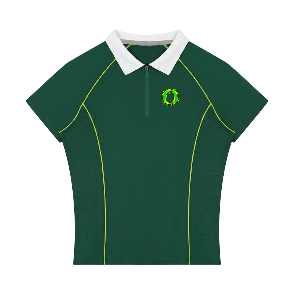 Women’s Slim Fit Quarter-Zip Polo Shirt