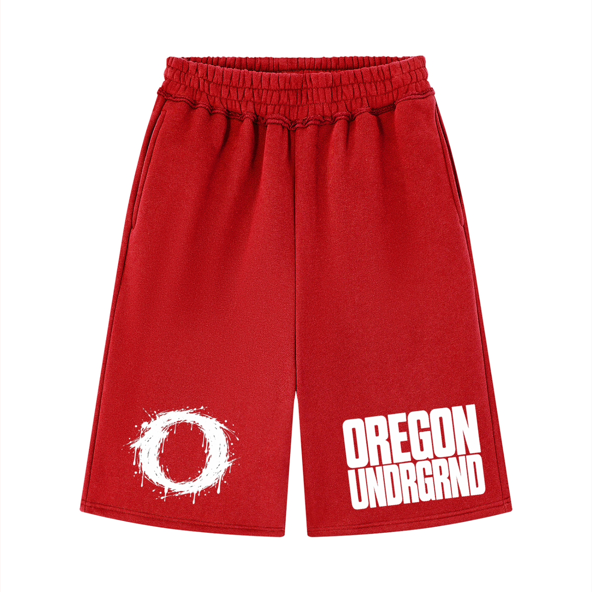 Unisex Raw Edge Fleece Shorts