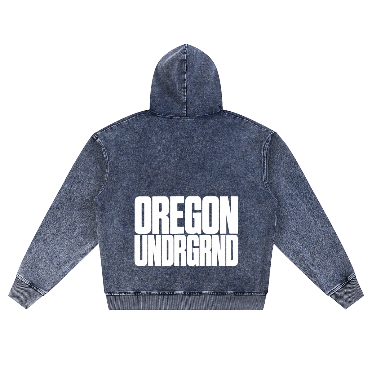 Snow Wash Oversized Zip-Up Hoodie