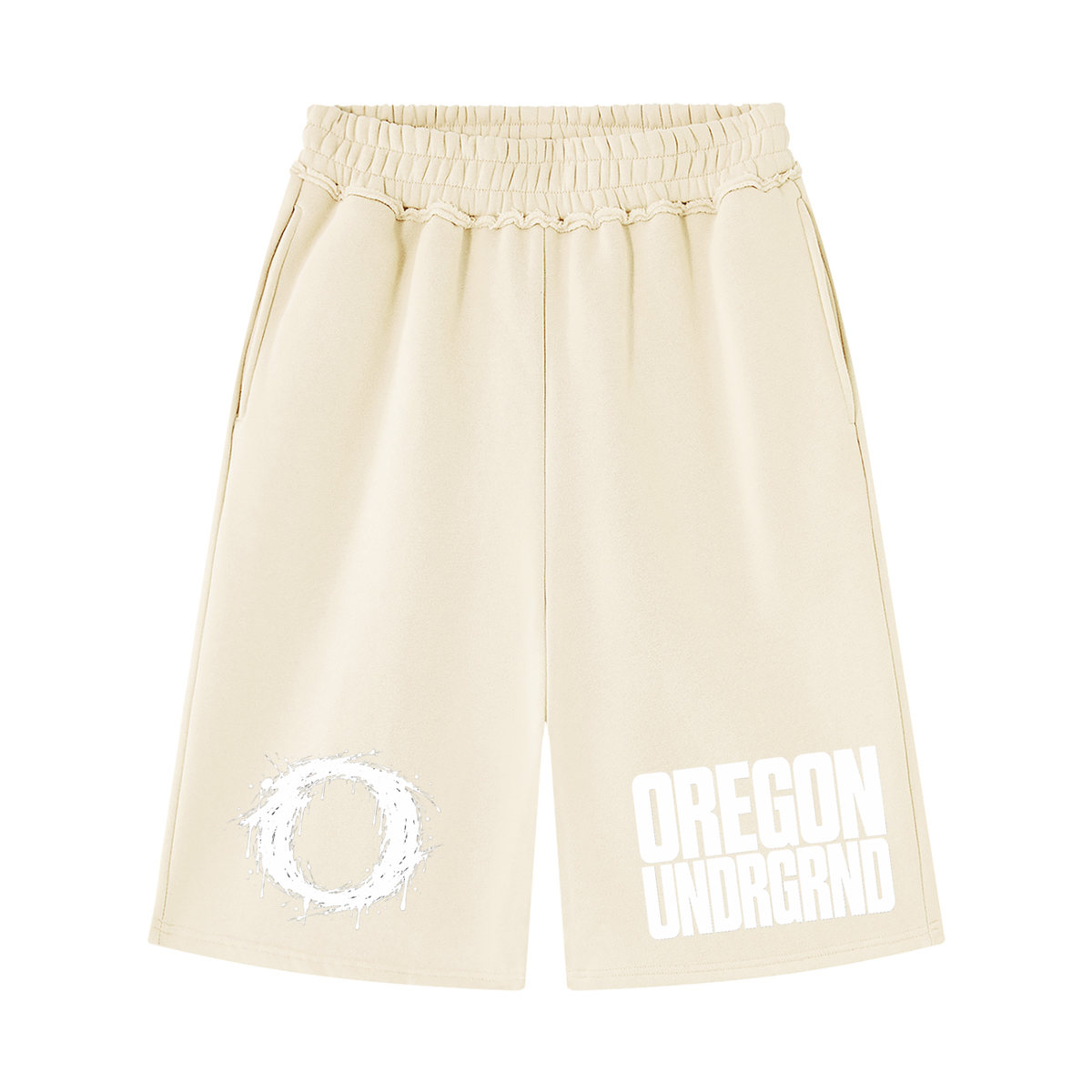 Unisex Raw Edge Fleece Shorts