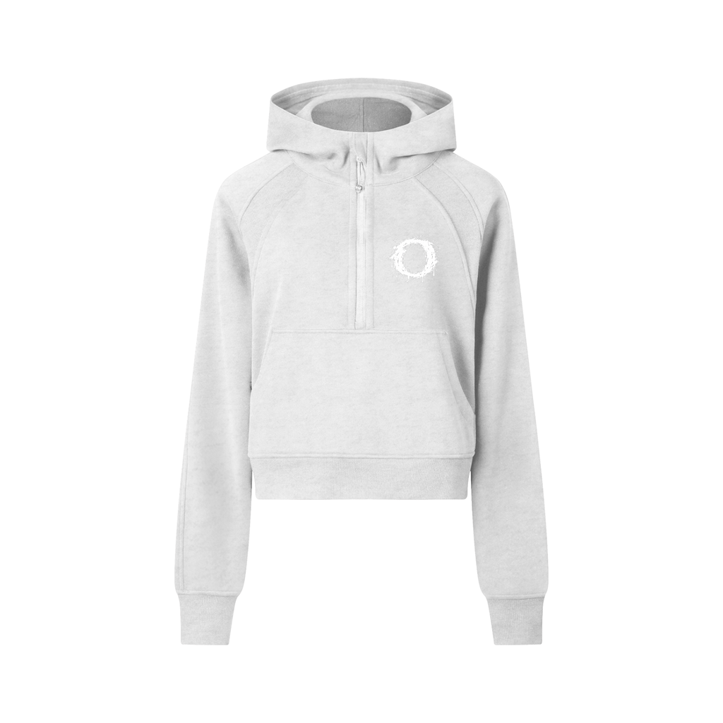 Cropped Half-Zip Hoodie