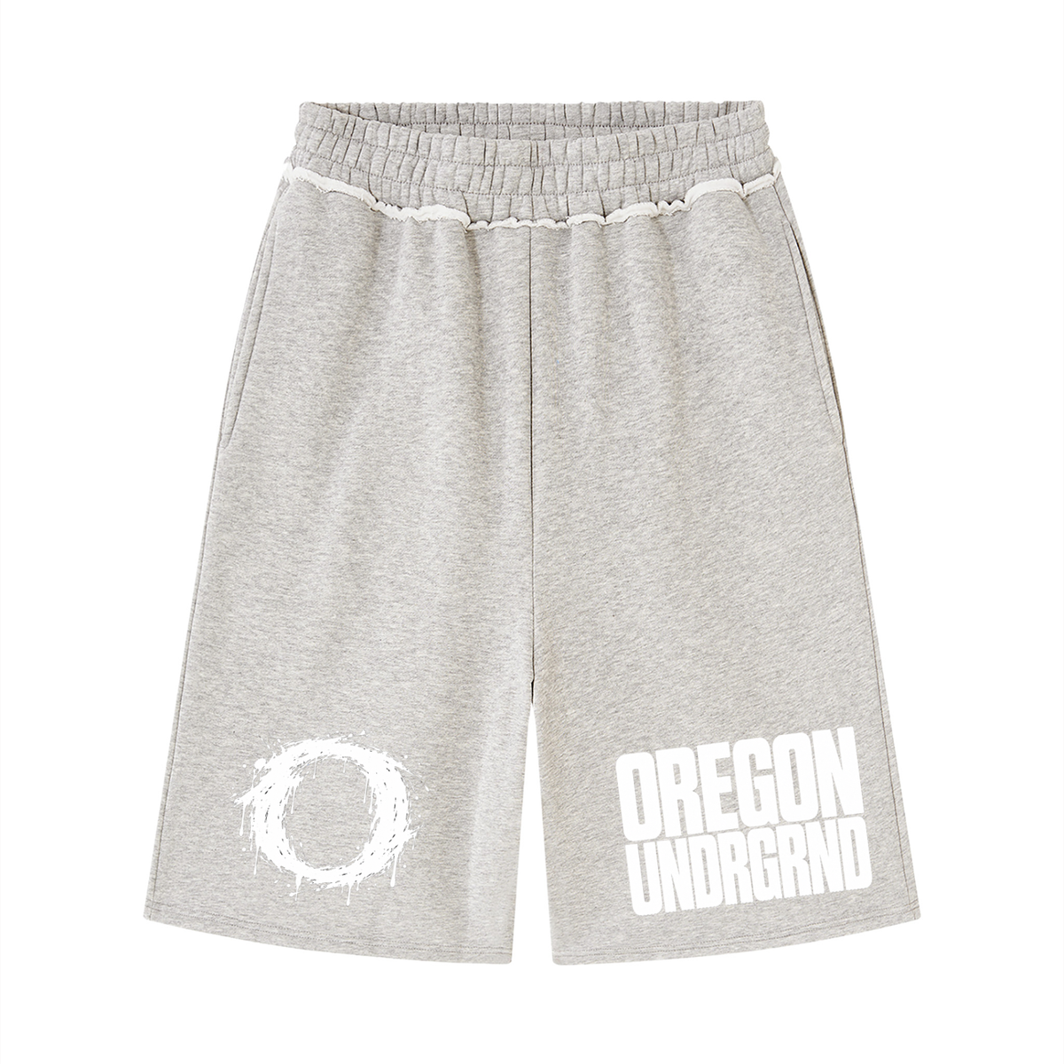 Unisex Raw Edge Fleece Shorts