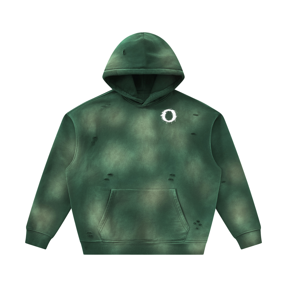 Unisex Sunfade Frayed Fleece Hoodie