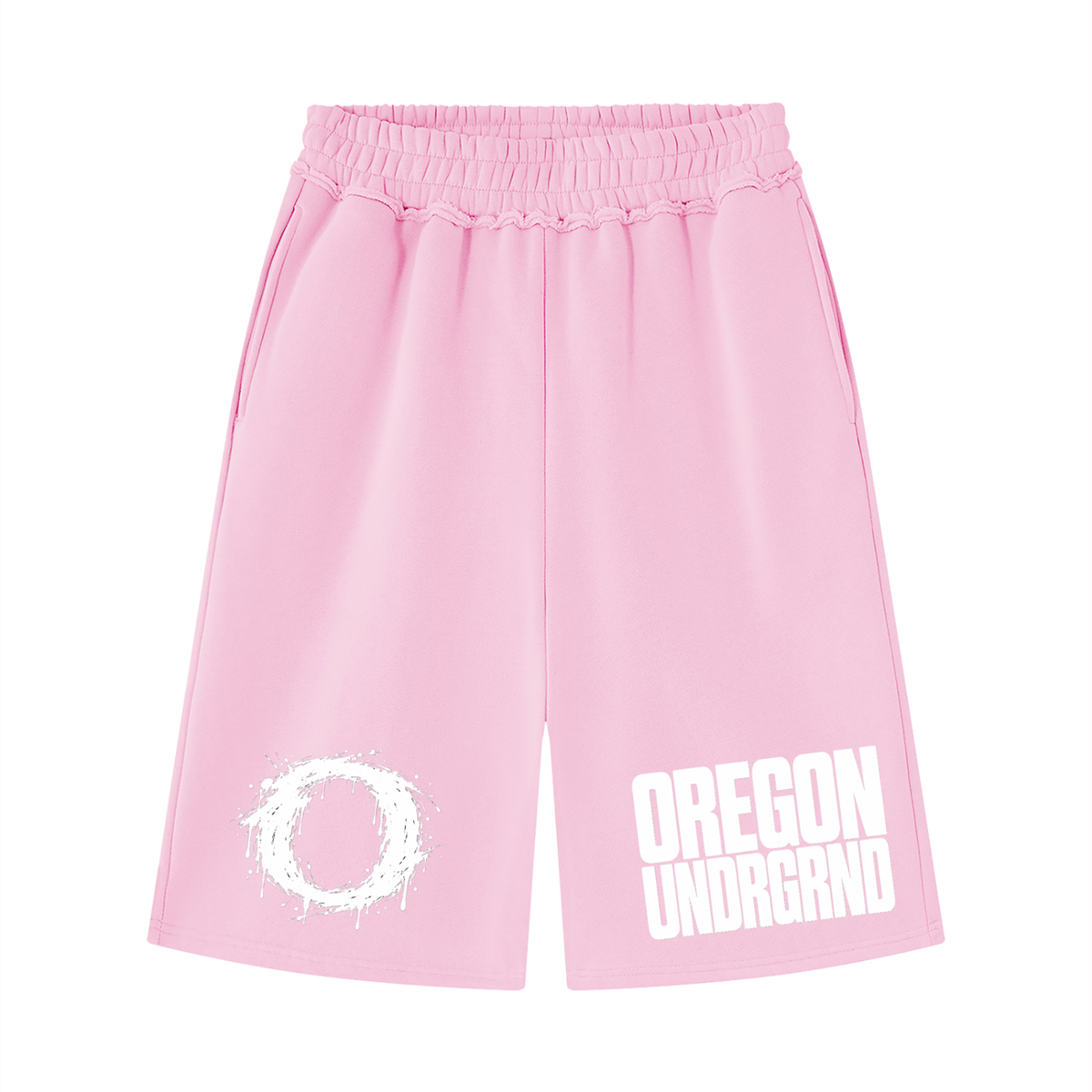 Unisex Raw Edge Fleece Shorts