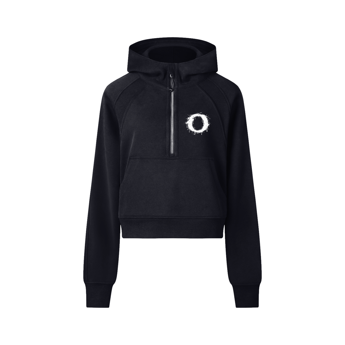 Cropped Half-Zip Hoodie